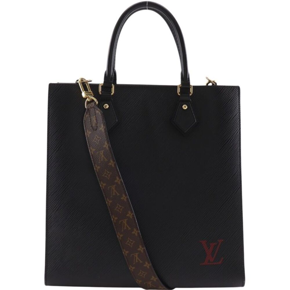 Louis Vuitton Sac Plat Nm Epi Leather Black Leather Handbag